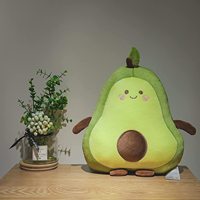 Jouet en peluche en forme d'avocat en forme de nourriture Kawaii doux, oreiller en forme d'animal en peluche, grande peluche spongieuse, poupée d'avocat