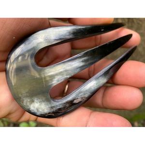 ปิ่นปักผมรูปเขาควายและคลิปหนีบผมสไตล์วินเทจเป็นมิตรต่อสิ่งแวดล้อมทำด้วยมือวัสดุออร์แกนิก - Product Image 2