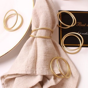 Brass Shinny Gold Metal <b>Kitchen</b> Ware Dining <b>Table</b> Napkin Ring Holder Best Selling <b>High</b> Quality Hotel Used - Product Image 2