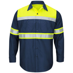Camisa de Seguridad de Trabajo de Manga Larga para Hombre, Antibacteriana, de Alta Visibilidad, Reflectante, de Secado Rápido e Impermeable, Venta al Por Mayor de Fábrica - Product Image 3
