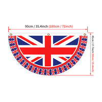 Drapeau plissé semi-éventailé du Brésil en polyester 100D, bannière décorative 45x90cm (1,5x3ft)