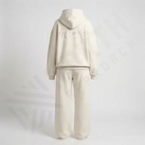 ชุดวอร์มผู้หญิงสไตล์วินเทจสุดเท่ ผ้าฝ้ายฟลีซ 100% เสื้อฮู้ดมีกระเป๋า สวมใส่สบายในฤดูหนาว พร้อมโลโก้พิมพ์ลายสกรีน - Product Image 2