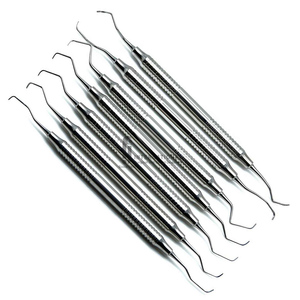 Juego de curetas Gracey de acero inoxidable Manual Premium, 7 Uds., mango hueco, instrumentos quirúrgicos de alta calidad, escaladores de Hoz básicos - Product Image 4