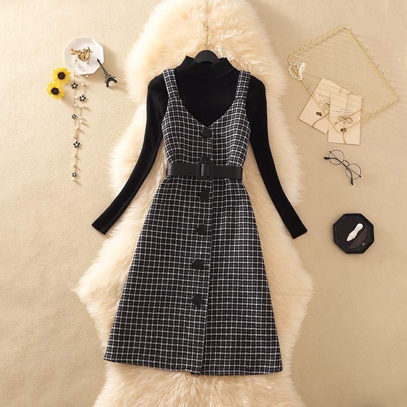 Winter Dress Design Knit Long Sleeve Women's Dresses