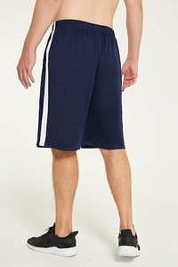 Pantalones cortos de entrenamiento ligeros para hombre para gimnasio y Fitness Diseño cómodo con cintura elástica Bolsillos funcionales Patrón sólido - Product Image 4