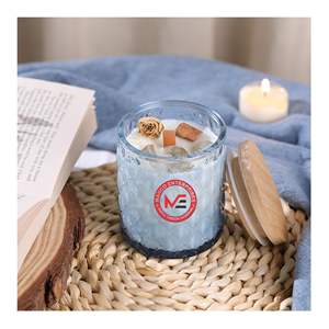 Frascos de Vidrio con Tapas de Madera y Etiquetas para Velas, Contenedor para Suministros de Fabricación de Velas, Suministros de Fabricación de Velas al por Mayor - Product Image 1