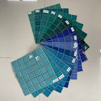 Nouvelle Arrivée - Carreaux Muraux Modernes en Porcelaine Carrée Jaune/Doré Effet Mosaïque pour Intérieur - Nouvelle Collection Inde