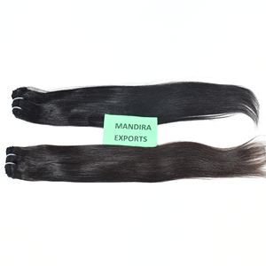 Venta al por mayor 100% Virgen India templo cutícula alineada negro recto paquetes sueltos de onda profunda extensiones de cabello natural - Product Image 1