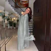 Kadın düzenli Fit Patiala Shalwar düğme kapatma çevre dostu gündelik giyim 3 parça pakistan Farshi hint Punjabi doğal