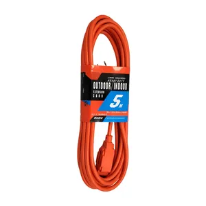 5-Meter Heavy-Duty Orange Extension Cord Reel with 3 Outlets for Home Appliance and Consumer Electronics EU Plug Standard - Product Image 1