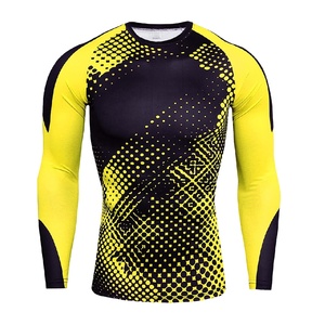 Men Long Sleeve Mma <b>Compression</b> <b>Shirt</b> Rashguards Rash Guard for Bjj Rash Guard Mma - Product Image 2