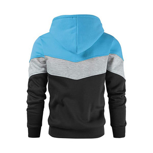 เสื้อฮู้ดดี้ผู้ชาย ผ้าฝ้าย 80% โพลีเอสเตอร์ 20% น้ำหนัก 350 GSM ไซส์อเมริกัน ลายบล็อกสี ปักโลโก้เชนิลล์ สไตล์สปอร์ต - Product Image 2