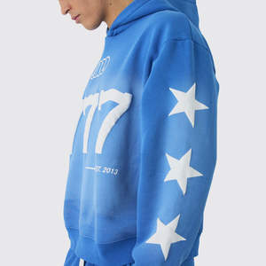 Survêtement surdimensionné de qualité supérieure 2026 personnalisé avec broderie appliquée vieillie, impression en relief, coton, lavage à l'acide, streetwear pour hommes - Product Image 2