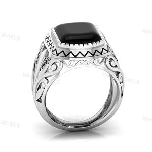 Bague en laiton classique pour hommes bijoux de mode turcs personnalisés d'Inde magnifiques et élégants avec un cadeau de Noël au design simple - Product Image 6