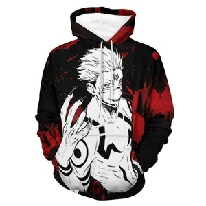 Sudadera con capucha oversize al por mayor, sudaderas con capucha lisas, logotipo personalizado, estampado por sublimación 3D, diseño de anime y dibujos animados para hombre, sudadera con capucha de punto. - Product Image 5