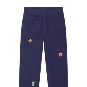 Pantalon en velours côtelé brodé pour hommes et femmes-Pantalon en velours côtelé élégant avec broderie et patchwork uniques, idéal - Product Image 3