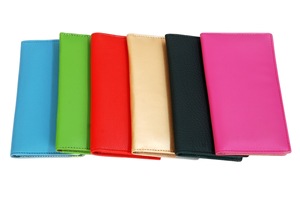 Logo personnalisé Couvre-chéquier en cuir véritable Porte-cartes de visite avec boucle pour stylo - Product Image 3