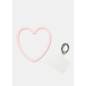 Lussuoso Porta Cellulare a Forma di Cuore con Cinturino da Polso, Charm per Cellulare Personalizzabile, Portachiavi per iPhone, Android e Altri Smartphone - Product Image 6