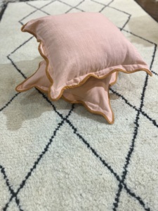 Bébé rose 100% coton personnalisé lin lin nouveau Design décoration de la maison housses de coussin couleur unie taies d'oreiller meilleur prix - Product Image 2