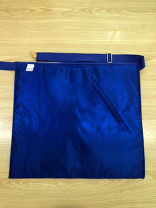 Écusson brodé personnalisé pour tablier maçonnique, motif symbolique couronne de lauriers bleue et dorée, à coudre sur vêtement - Product Image 4