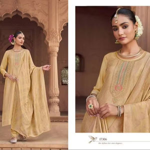 ชุดเดรสผ้าแจ็คการ์ดผ้ามัสลินวิสคอสแบบพรีเมี่ยมสำหรับงานปาร์ตี้ขายส่ง - Product Image 1