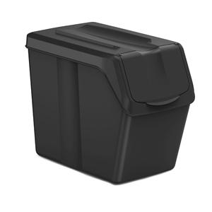 Set di 3 bidoni della spazzatura KEDEN SORTIBOX, plastica riciclata al 100%, nero, 60L - Product Image 2