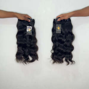 Lots de cheveux naturels indiens ondulés de temple, Fournisseurs de cheveux bruts non traités, Extensions de cheveux vierges bruts d'un seul donneur - Product Image 1