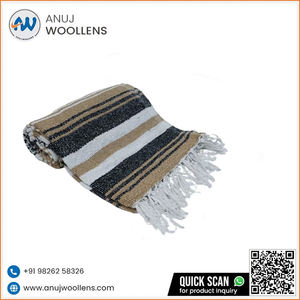 Manta de lana falsa natural de lujo tejida personalizada de calidad superior para uso en la sala de estar o el hotel - Product Image 2