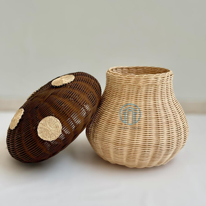 Panier en rotin conçu par champignon pour enfants panier de rangement naturel fait main fabriqué au Vietnam au meilleur prix - Product Image 2