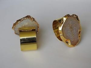 Ensemble de 4 anneaux de serviette en métal hexagonal doré moderne, porte-serviettes en laiton pour mariage, hôtel, restaurant, décoration de table, vente en gros pour fête - Product Image 4