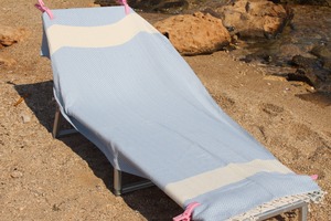 ผ้าขนหนูชายหาดตุรกีขนาดใหญ่สำหรับผู้หญิงผู้ชายใช้ในห้องซาวน่านุ่มแห้งเร็วสีสันสดใส - Product Image 6