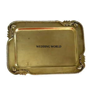 Bandeja de Chocolate de Lujo Moderna, Ecológica, Hecha a Mano, de Metal con Acabado Dorado, Forma Rectangular, Personalizable para el Hogar y Restaurantes - Product Image 2