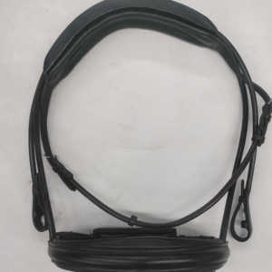 Cabestro de caballo de cuero Premium con banda nasal acolchada suave y ajuste ajustable al cuello para mayor comodidad y durabilidad - Product Image 1