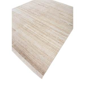 Alfombra de Lana Afgana Tejida a Mano, Color Marfil, Modelo Re-1390, Diseño Abstracto a Rayas, Rectangular, para Sala de Estar, Pasillo, Hogar - Product Image 2