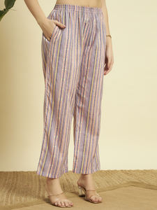 Premium Cotton Knitting Floral <b>Short</b> Slit Summer Kurti Palazzo One Set for <b>Women</b> | Breathable Fabric | Casual Ethnic Wear Button - Product Image 4