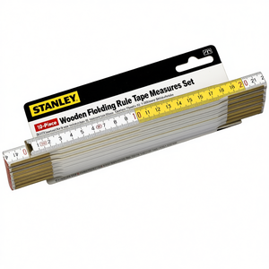 Juego de 10 reglas plegables de madera con cinta métrica Stanley - Product Image 2