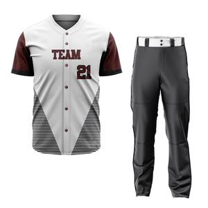 Nouvelle conception multiple personnalisée 100% polyester respirant uniforme de baseball à séchage rapide pour adultes uniforme de baseball de qualité supérieure - Product Image 4
