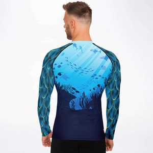 Hot Selling Rash Guards For Adult Full Sleeve Sublimation Stretchable <b>Compression</b> <b>Shirts</b> For Men's With OEM Service - Product Image 4