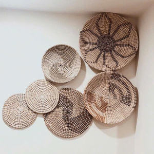 Top Rated Seagrass <b>Wall</b> Hanging Plate Rustic <b>Natural</b> Eco Friendly <b>Wall</b> Decor - Product Image 3