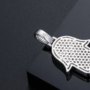 Men's Elegant S925 Moissanite Paved Diamond Pendant Iced Out <b>Necklaces</b> - Product Image 6