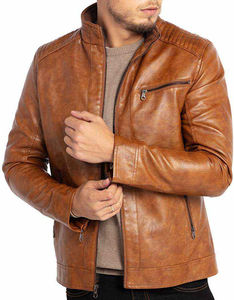 Veste en cuir avec logo personnalisé de haute qualité pour hommes Manteau d'hiver avec capuche Veste longue livraison en gros pour hommes - Product Image 4