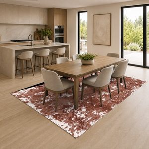 <b>RUGS</b> DEPOT LXDP-0531 Wholesale Red Burgundy Designer Pattern Digital Printed Machine Washable Chenille Area <b>Rug</b> <b>Non</b> <b>Slip</b> - Product Image 4