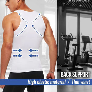 Vente en gros de gilets de fitness sans manches en coton respirant et durable pour homme, débardeurs d'entraînement, tricotés de grande taille - Product Image 3