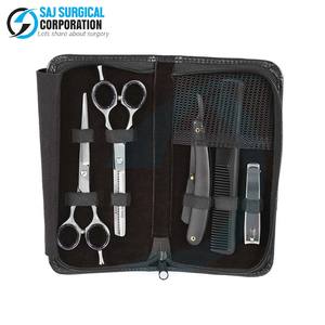 Kit de peluquero de diseño negro, juego minimalista de 4 piezas, tijeras de acero inoxidable, peine recortador, acabado negro mate, elementos esenciales con estilo - Product Image 6