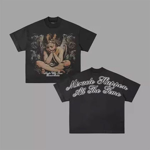 Servicio OEM, camisetas gráficas de tamaño personalizado, algodón transpirable, diseño personalizado y logotipos, camiseta unisex estampada en blanco Plus - Product Image 6