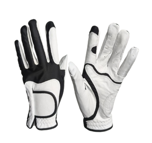 Gants de golf personnalisés pour hommes et dames combinaison de paume en cuir Cabretta et de tissu en nylon pour les sports gauche et droite utilisation en extérieur - Product Image 1