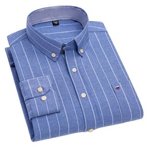 Camisas 100% de algodón de manga larga y color sólido cómodas a la moda de estilo informal al por mayor para hombre, camisas de talla grande para hombre - Product Image 2