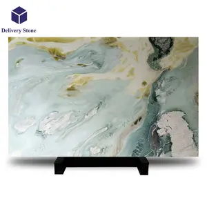 DeliveryStone sky blue Chinese onyx marble stone slab price per square meter