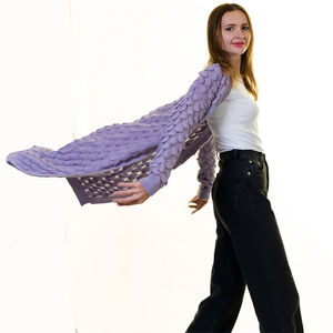 Lavender Winter Casual <b>Long</b> Sleeve Womens Sweater <b>Dress</b> Lilac Clothing Agile Supply Chains Plain Premium FEDEX Computer Knitted - Product Image 2