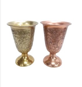 VASE À FLEURS EN MÉTAL DORÉ MARTELÉ TOUTE COULEUR PANTONE POSSIBLE FINI DÉCORATION DE LA MAISON CADEAUX DE MARIAGE - Product Image 4